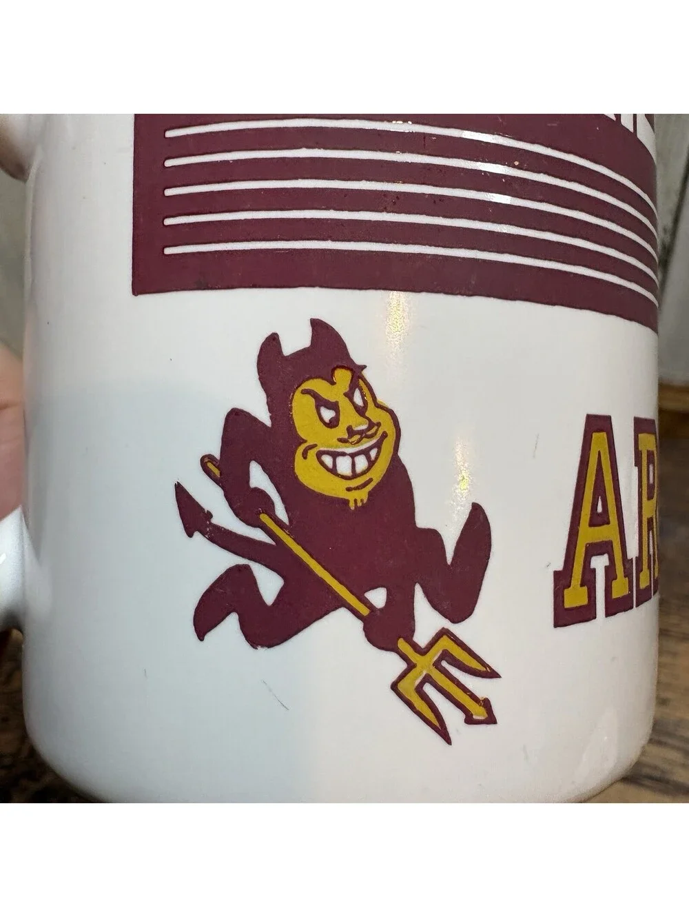 Vtg My Kid & My Money Go To Arizona State University Mug Coffee Cup Sun Devils